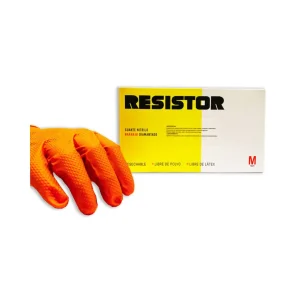 GUANTE NITRILO NARANJO- RESISTOR